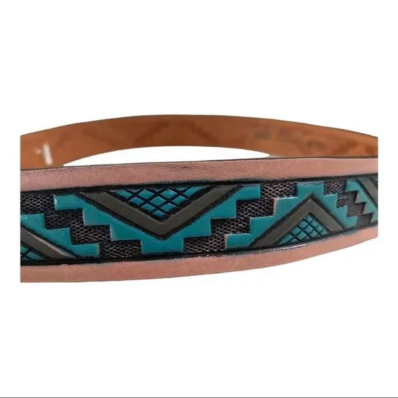 WOMENS bohemian western style belt Large VGUC - Picture 3 of 5